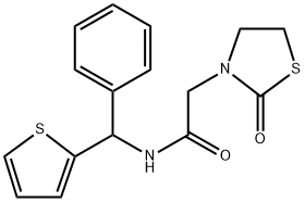 2-(2-oxothiazolidin-3-yl)-N-(phenyl(Thien-2-yl)methyl)acetamide Structure