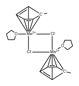 Manganese, di-μ-chlorobis[(1,2,3,4,5-η)-1-methyl-2,4-cyclopentadien-1-yl]bis(tetrahydrofuran)di- 구조식 이미지
