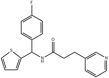 N-((4-fluorophenyl)(Thien-2-yl)methyl)-3-(pyridin-3-yl)propionamide Structure