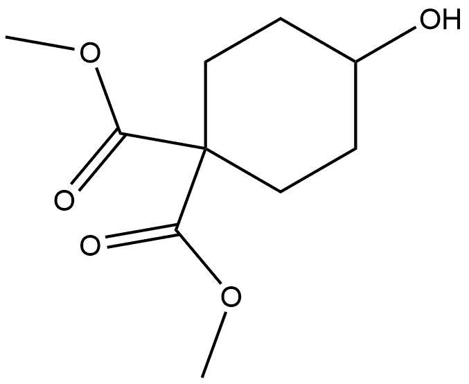 1,1-Cyclohexanedicarboxylic acid, 4-hydroxy-, 1,1-dimethyl ester Structure