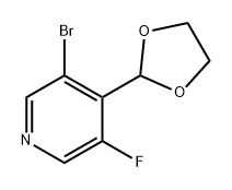 3-Bromo-4-(1,3-dioxolan-2-yl)-5-fluoropyridine Structure