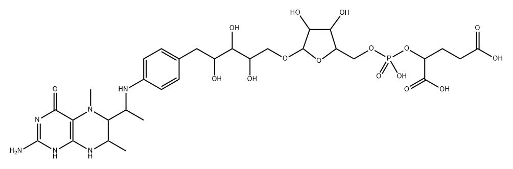 5-methyl-5,6,7,8-tetrahydro-methanopterin Structure