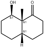 1(2H)-Naphthalenone, octahydro-8-hydroxy-8a-methyl-, (4aalpha,8alpha,8 aalpha)- 구조식 이미지