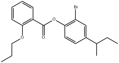 2-Bromo-4-(1-methylpropyl)phenyl 2-propoxybenzoate Structure