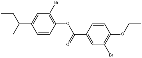 2-Bromo-4-(1-methylpropyl)phenyl 3-bromo-4-ethoxybenzoate Structure