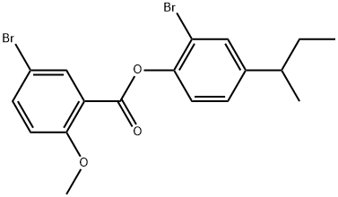 2-Bromo-4-(1-methylpropyl)phenyl 5-bromo-2-methoxybenzoate Structure