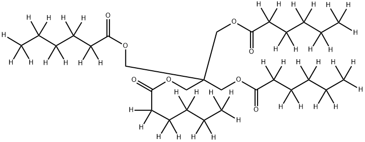 Hexanoic-d11 acid, 2,2-bis[[(1-oxohexyl-2,2,3,3,4,4,5,5,6,6,6-d11)oxy]methyl]-1,3-propanediyl ester (9CI) Structure