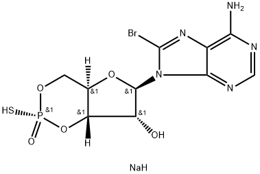 Rp-8-bromo-Cyclic AMPS (sodium salt) Structure