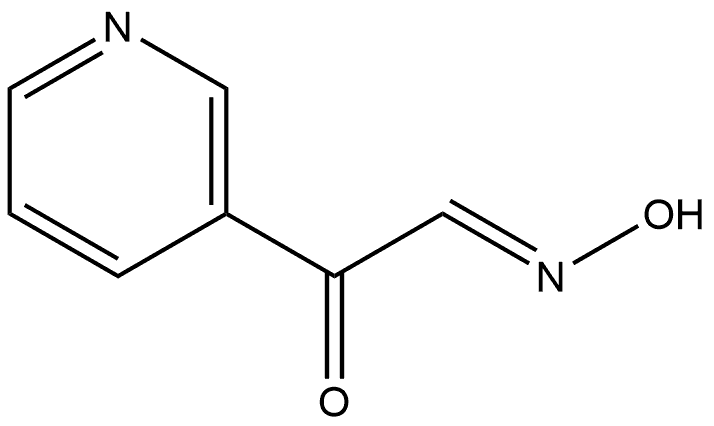 3-Pyridineacetaldehyde, α-oxo-, aldoxime, (E)- (9CI) Structure