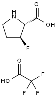 (2R,3S)-3-fluoropyrrolidine-2-carboxylic acid compound with 2,2,2-trifluoroacetic acid (1:1) Structure