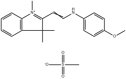 3H-Indolium, 2-[2-[(4-methoxyphenyl)amino]ethenyl]-1,3,3-trimethyl-, methanesulfonate (1:1) 구조식 이미지