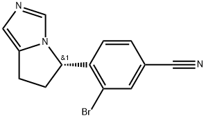 (S)-3-bromo-4-(6,7-dihydro-5H-pyrrolo[1,2-c]imidazol-5-yl)benzonitrile 구조식 이미지