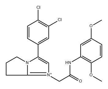 3-(3,4-Dichlorophenyl)-1-(2-((2,5-dimethoxyphenyl)amino)-2-oxoethyl)-6,7-dihydro-5H-pyrrolo[1,2-a]imidazol-1-ium Structure