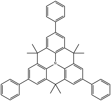 4,4,8,8,12,12-hexamethyl-2,6,10-triphenyl-4H,8H,12H-benzo[1,9]quinolizino-[3,4,5,6,7-defg]acridine Structure