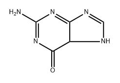 6H-Purin-6-one,  2-amino-1,5-dihydro-,  radical  ion(1-) Structure