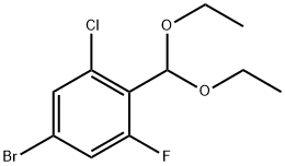 5-Bromo-1-chloro-2-(diethoxymethyl)-3-fluorobenzene Structure