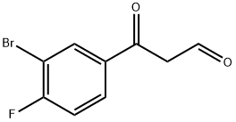 Benzenepropanal, 3-bromo-4-fluoro-β-oxo- 구조식 이미지