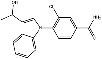 3-Chloro-4-3-(1-hydroxyethyl)-1H-indol-1-ylbenzamide Structure