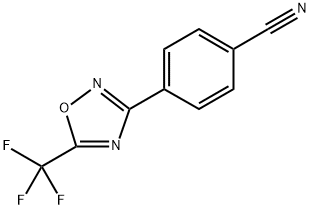 4-(5-(trifluoromethyl)-1,2,4-oxadiazol-3-yl)benzonitrile 구조식 이미지