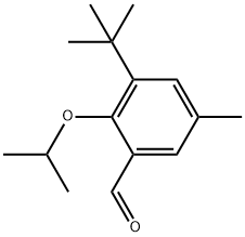 3-(1,1-Dimethylethyl)-5-methyl-2-(1-methylethoxy)benzaldehyde 구조식 이미지