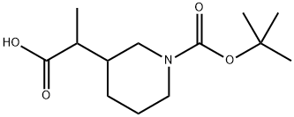 3-Piperidineacetic acid, 1-[(1,1-dimethylethoxy)carbonyl]-α-methyl- 구조식 이미지