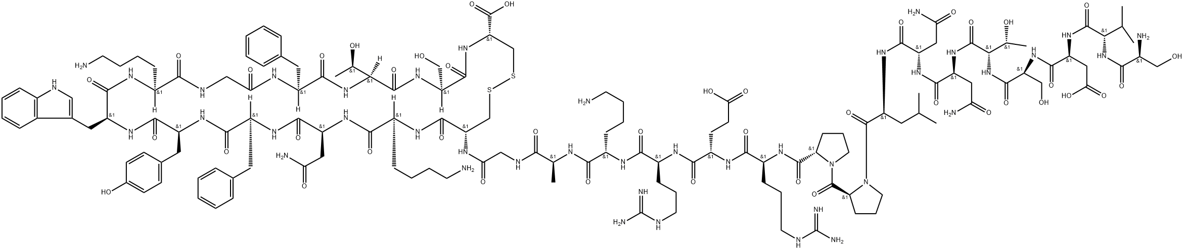 소마토스타틴28,Tyr(7)-Gly(10)- 구조식 이미지
