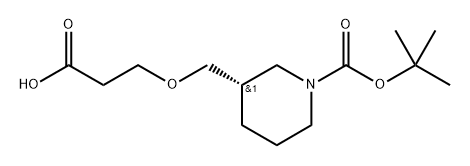 N-Boc-(S)-3-(piperidin-3-ylmethoxy)propanoic acid Structure