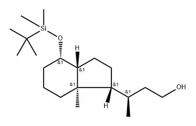 1H-Indene-1-propanol, 4-[[(1,1-dimethylethyl)dimethylsilyl]oxy]octahydro-γ,7a-dimethyl-, [1R-[1α(R*),3aβ,4α,7aα]]- (9CI) Structure