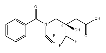 (r)-3-((1,3-Dioxoisoindolin-2-yl)methyl)-4,4,4-trifluoro-3-hydroxybutanoic acid Structure