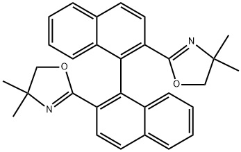 (1R)-[2,2'-Bis(4,4-dimethyl-4,5-dihydrooxazol-2-yl)-1,1'-binaphthalene 구조식 이미지