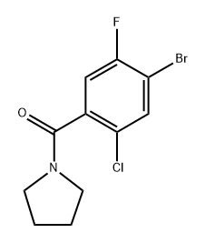 (4-bromo-2-chloro-5-fluorophenyl)(pyrrolidin-1-yl)methanone Structure