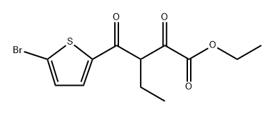 2-Thiophenebutanoic acid, 5-bromo-β-ethyl-α,γ-dioxo-, ethyl ester Structure