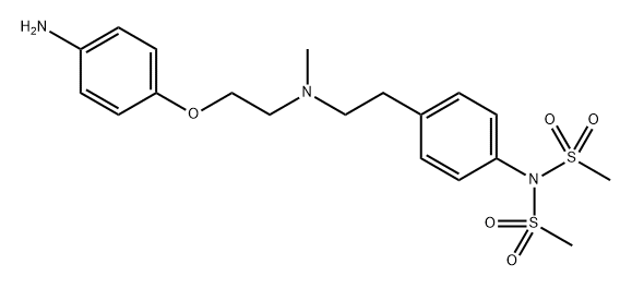 N-Desmethylsulfonyl-N'-methylsulfonyl Dofetilide 구조식 이미지