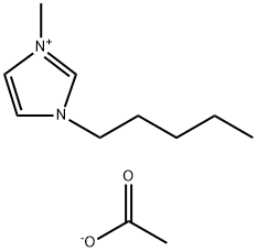 1H-Imidazolium, 1-methyl-3-pentyl-, acetate (1:1) 구조식 이미지