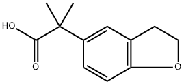 5-Benzofuranacetic acid, 2,3-dihydro-α,α-dimethyl- 구조식 이미지