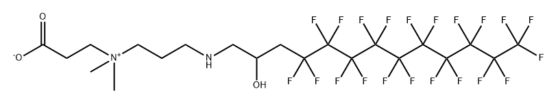 (2-carboxylatoethyl)[3-[(4,4,5,5,6,6,7,7,8,8,9,9,10,10,11,11,12,12,13,13,13-henicosafluoro-2-hydroxytridecyl)amino]propyl]dimethylammonium Structure