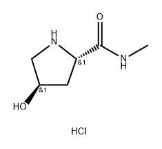 (2S,4R)-4-hydroxy-N-methylpyrrolidine-2-carboxa mide hydrochloride Structure