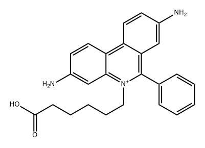 Phenanthridinium, 3,8-diamino-5-(5-carboxypentyl)-6-phenyl- Structure