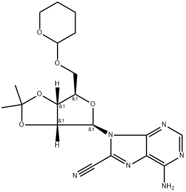 Adenosine,8-cyano-2',3-O(1-methylethylidene)-5'-O Structure