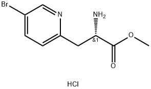 2-Pyridinepropanoic acid, α-amino-5-bromo-, methyl ester, hydrochloride (1:2), (αS)- Structure