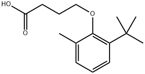4-(2-tert-butyl-6-methylphenoxy)butanoic acid 구조식 이미지