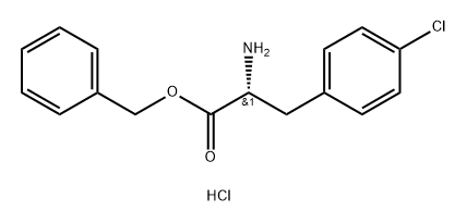 4-chloro- D-Phenylalanine, phenylmethyl ester, hydrochloride (1:1) 구조식 이미지