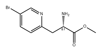 2-Pyridinepropanoic acid, α-amino-5-bromo-, methyl ester, (αS)- 구조식 이미지