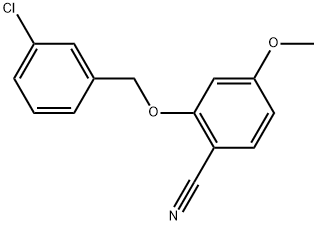 2-[(3-Chlorophenyl)methoxy]-4-methoxybenzonitrile Structure