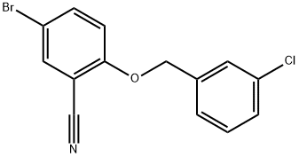 5-Bromo-2-[(3-chlorophenyl)methoxy]benzonitrile Structure