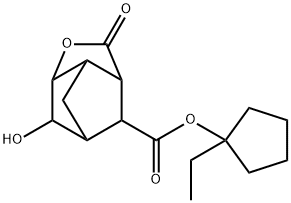 1-Ethylcyclopentyl hexahydro-6-hydroxy-2-oxo-3,5-methano-2H-cyclopenta[b]furan-7-carboxylate Structure