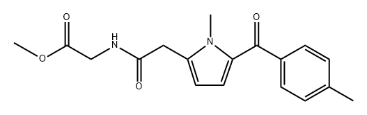 methyl 2-(2-(1-methyl-5-(4-methylbenzoyl)-1H-pyrrol-2-yl)acetamido)acetateQ: What is 
methyl 2-(2-(1-methyl-5-(4-methylbenzoyl)-1H-pyrrol-2-yl)acetamido)acetate Q: What is the CAS Number of 
methyl 2-(2-(1-methyl-5-(4-methylbenzoyl)-1H-pyrrol-2-yl)acetamido)acetate Structure