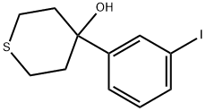 Tetrahydro-4-(3-iodophenyl)-2H-thiopyran-4-ol Structure