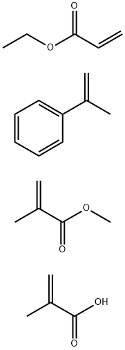 2-프로펜산,2-메틸-,에틸2-프로페노에이트,(1-메틸에테닐)벤젠및메틸2-메틸-2-프로페노에이트중합체 구조식 이미지