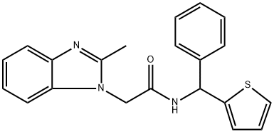 2-(2-methyl-1H-benzo[d]imidazole-1-yl)-N-(phenyl(Thien-2-yl)methyl)acetamide Structure